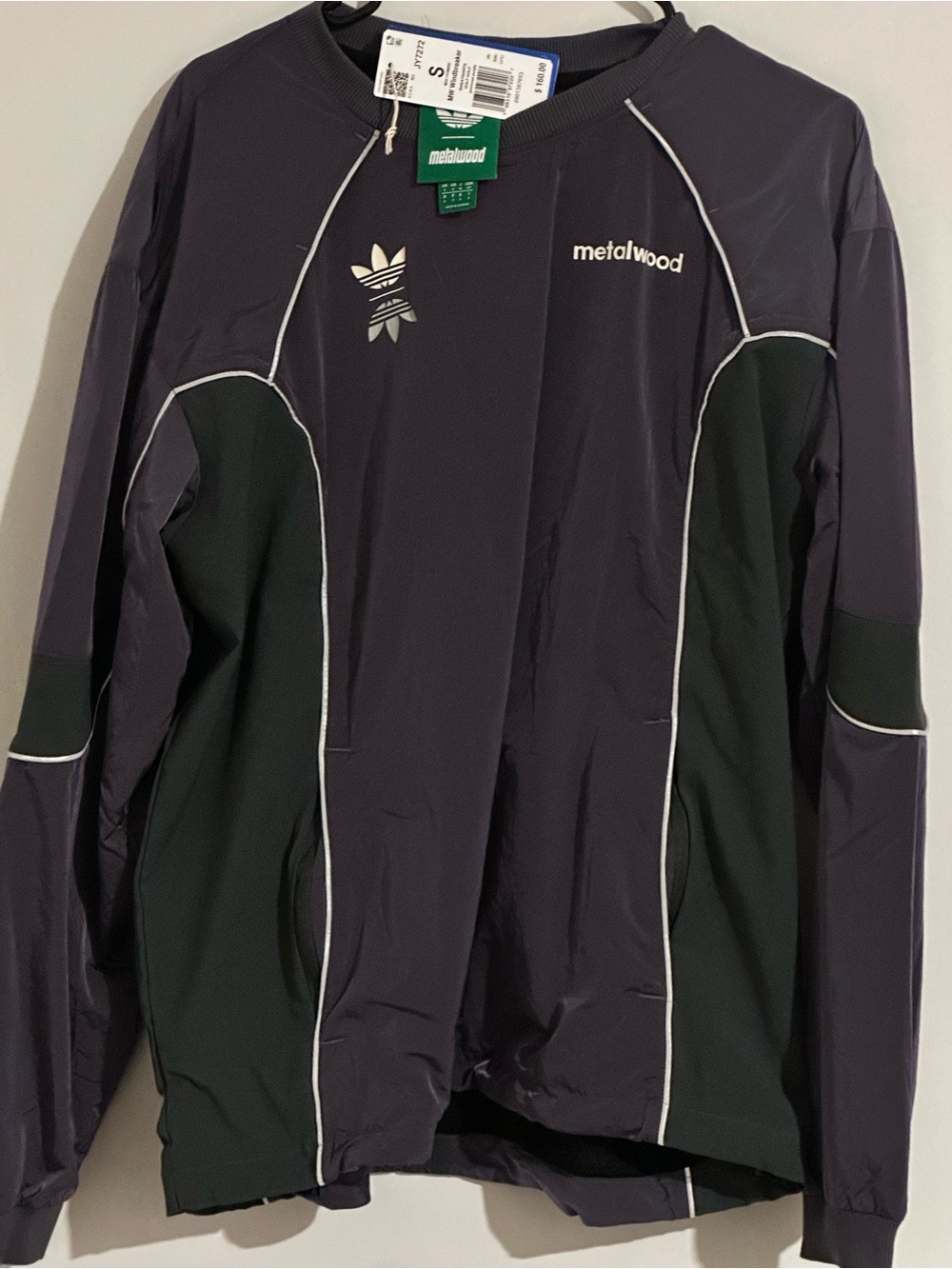 adidas Originals Men's Dark Gray & Black Lightweight Track Jacket